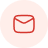A red envelope icon centered in a light pink circle, symbolizing email communication. The simple, clean design conveys connectivity and technology.